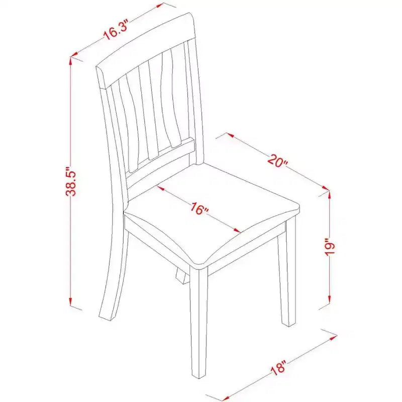 HomeStock Belmont – Ensemble dinette de cuisine, table et chaises de salle à manger, chêne