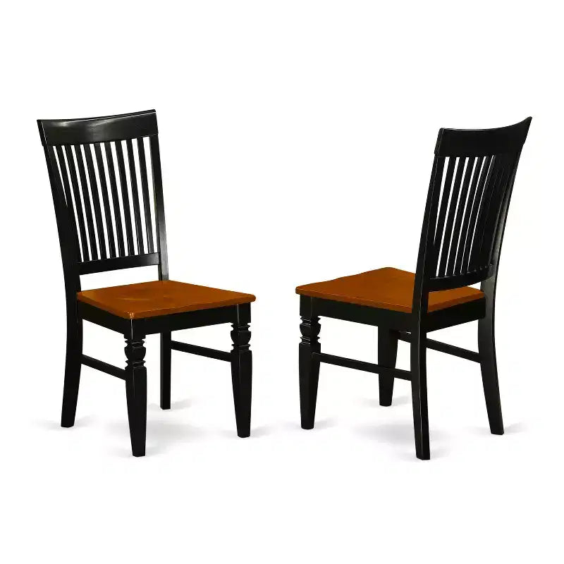 Ensemble de salle à manger HomeStock Belmont 9 pièces avec 1 table et 8 chaises en bois, noir et cerise