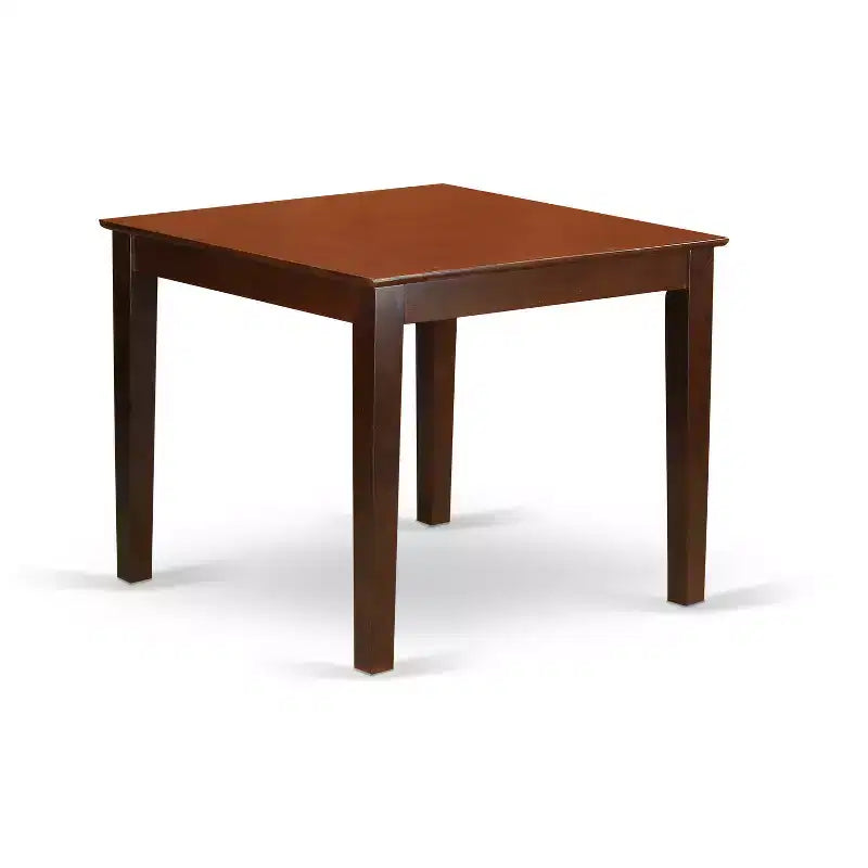 HomeStock Belmont – Table de salle à manger carrée 36 po et 4 chaises de salle à manger en bois, acajou