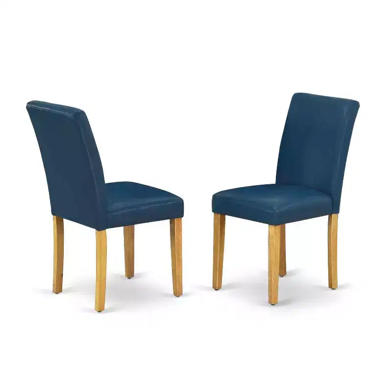 Ensemble de salle à manger rond pour 4 personnes - Table de cuisine de 91 cm avec 4 chaises - Finition chêne moderne