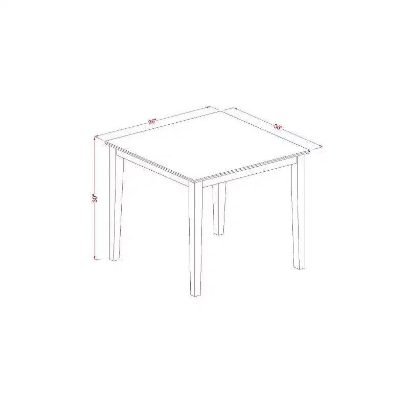 Ensemble de table carrée 36 pouces avec 2 chaises - Table à manger pour cuisine, terrasse, balcon