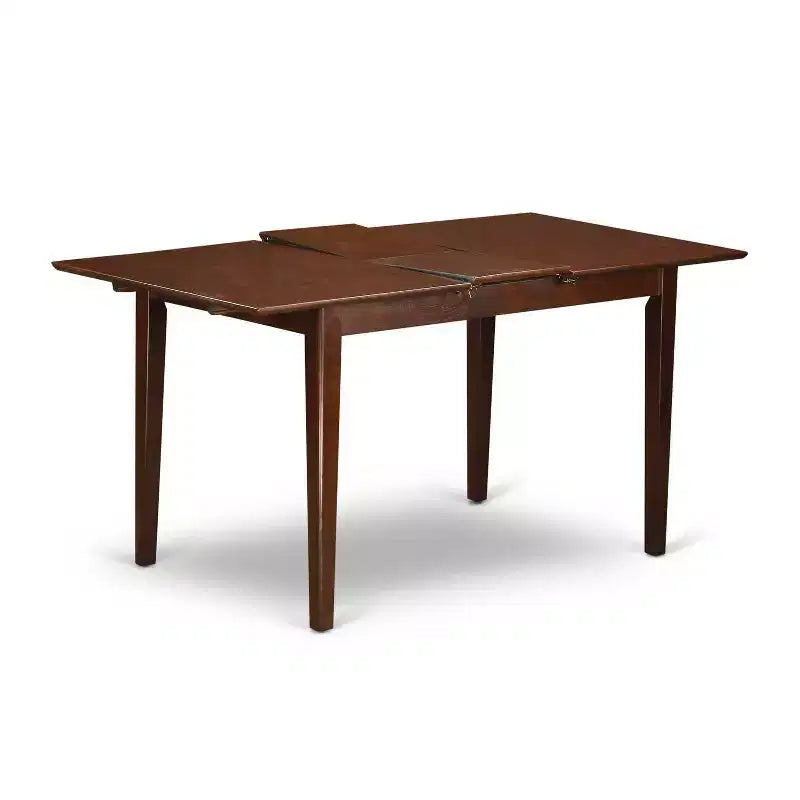 Ensemble dînette de campagne française - Table rectangulaire 3 pièces et 2 chaises - Table 48/60 avec rallonge papillon