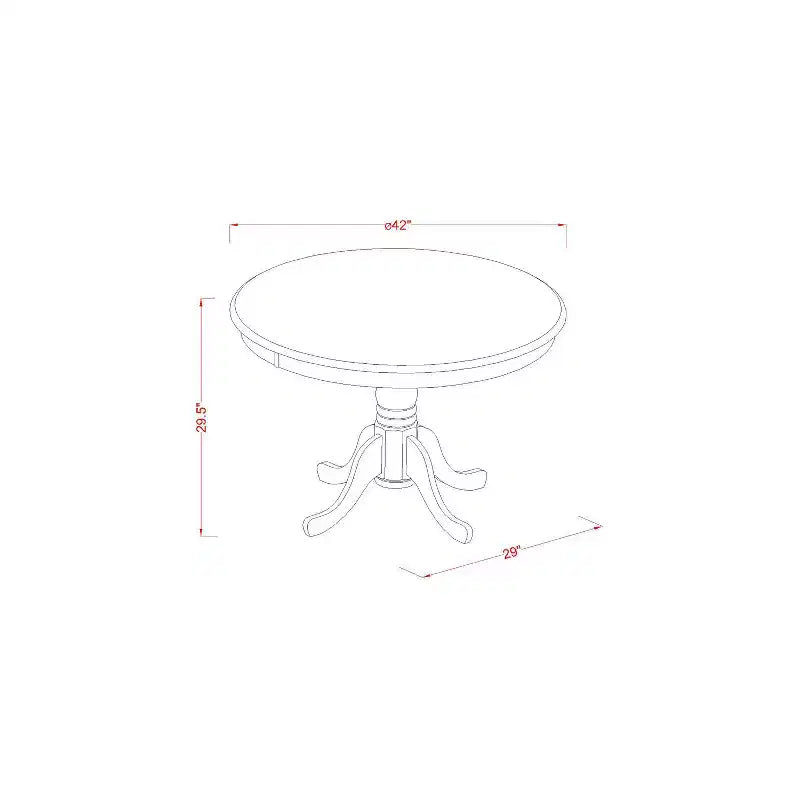 Ensemble de table de cuisine gothique - Table et chaises de salle à manger rondes - Ensemble de dînette 5 pièces - Finition noire