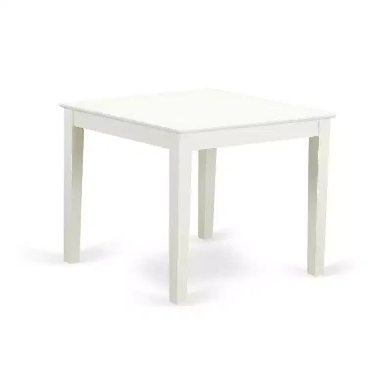 Ensemble de salle à manger carré Flamant rose, table de 36 pouces et 2 chaises Parsons, pieds en lin blanc, cuir PU
