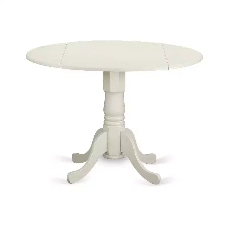 Ensemble de salle à manger rond 3 pièces Table 42" avec rallonges et 2 chaises Parsons - Tissu Lin Beige
