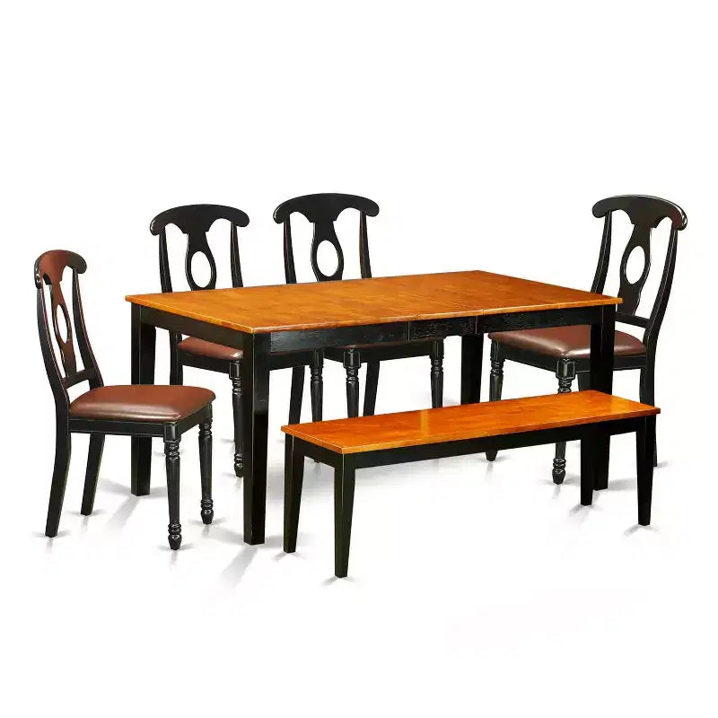 Dining Room Table Set for 8 - Solid Wood Chairs & Table - Cherry Finish - Home Decor