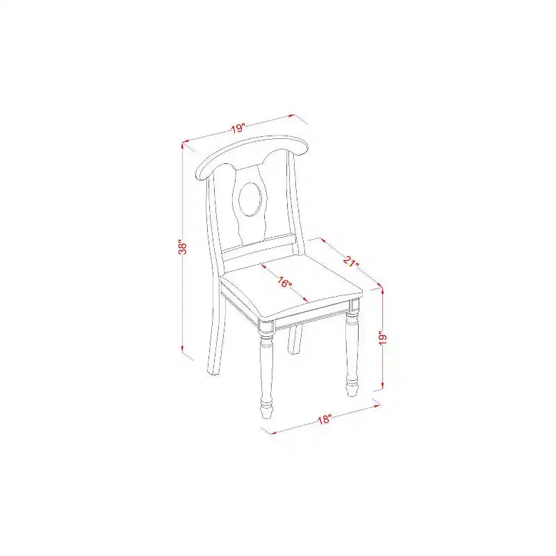 Ensemble de salle à manger 5 pièces - Table ovale avec rallonge papillon et 4 chaises de cuisine - Finition brun selle