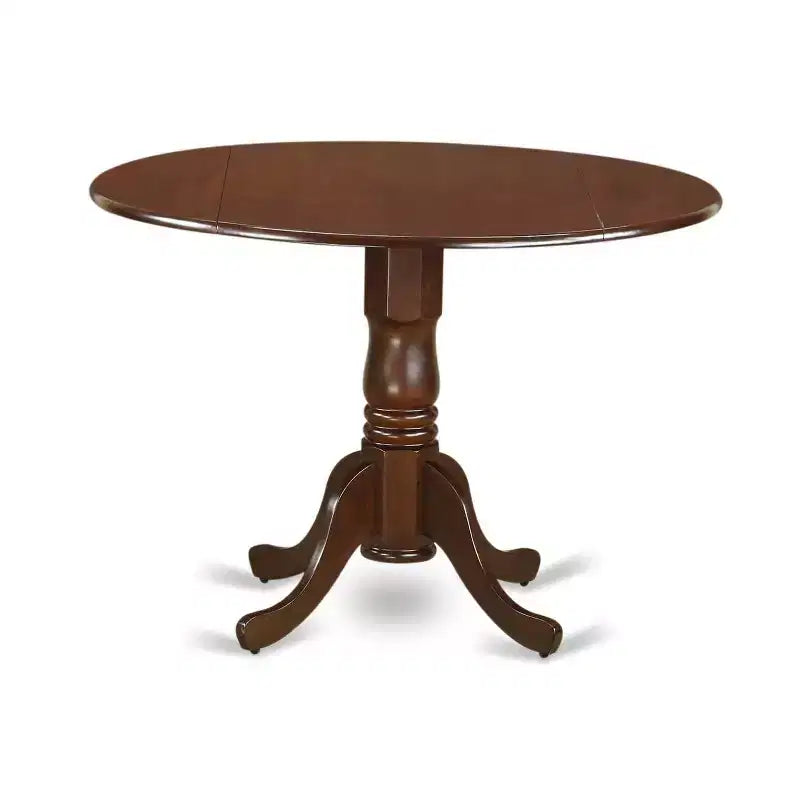 Ensemble de table de cuisine moderne avec chaises - Ensemble de salle à manger rond 5 pièces, fini acajou