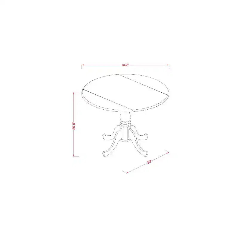Ensemble de salle à manger rétro 3 pièces - Table ronde et 2 chaises en lin - Table de cuisine de 107 cm
