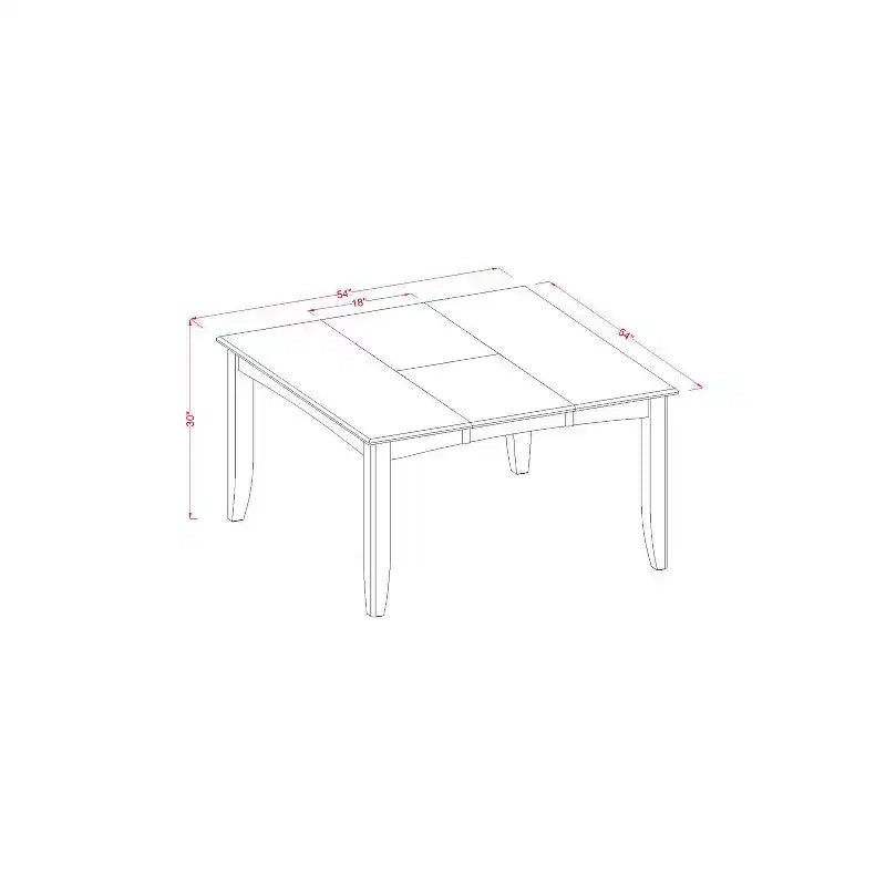 Ensemble de salle à manger méditerranéen - Table carrée avec rallonge et 8 chaises - Meubles de salle à manger en bois massif