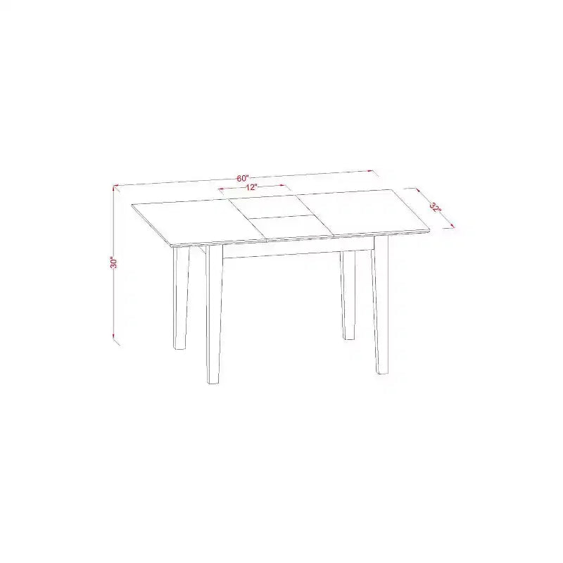 Ensemble de salle à manger rustique 5 pièces table et chaises - Petite table de cuisine