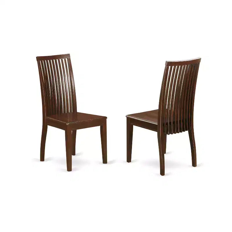 Ensemble de salle à manger 3 pièces – Table et 2 chaises – Meuble de salle à manger en bois – Accents antiques – Fini acajou