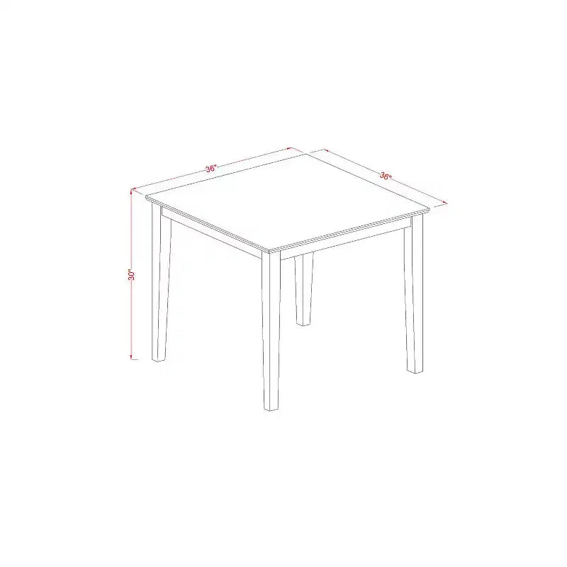 Ensemble de salle à manger 3 pièces – Table et 2 chaises – Meuble de salle à manger en bois – Accents antiques – Fini acajou