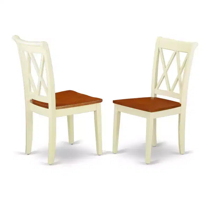 Ensemble de salle à manger rectangulaire - Table et 6 chaises - Table de 42/60 pouces avec rallonge - Dossier en X double