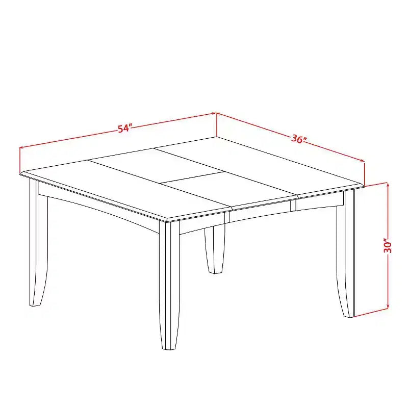 Table de salle à manger HomeStock 5 pièces à plateau carré en bois massif avec finition noire et cerisier, et 4 chaises