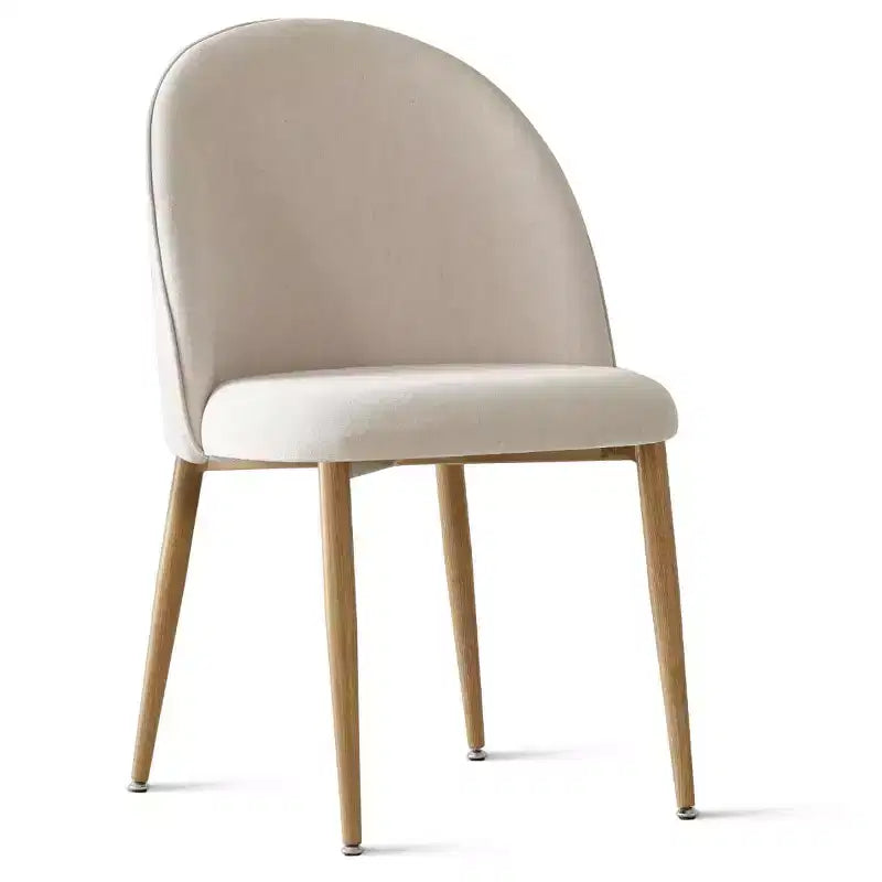 Ensemble de salle à manger 5 pièces en chêne, table ronde à pied central de 46 pouces et 4 chaises rembourrées avec pieds en métal imitation chêne pour cuisine ou salle à manger - Panipeachy