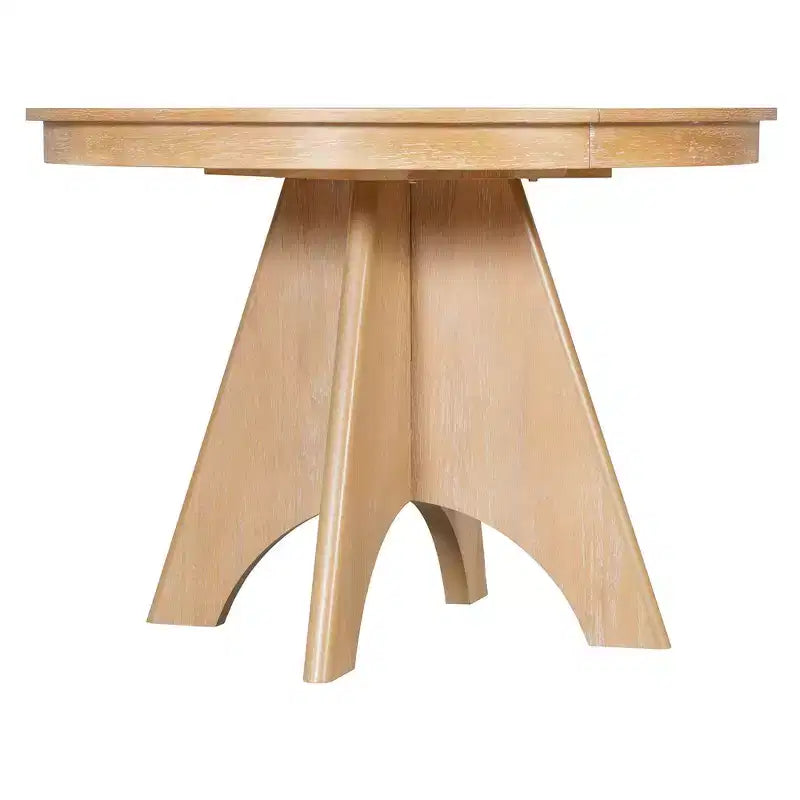 Ensemble de salle à manger extensible pour 6 personnes avec 4 chaises rembourrées, ensemble de table de cuisine rustique de style ferme avec finition vieillie