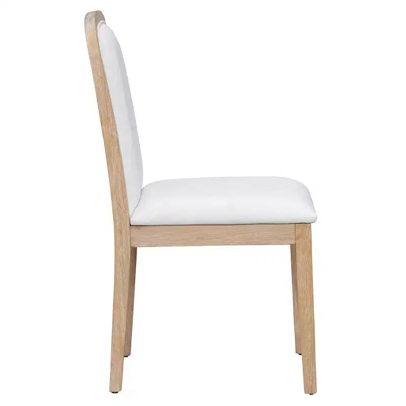 Ensemble de salle à manger extensible pour 6 personnes avec 4 chaises rembourrées, ensemble de table de cuisine rustique de style ferme avec finition vieillie