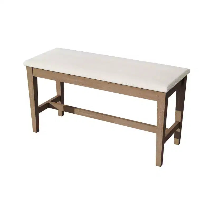 Ensemble de salle à manger 6 pièces pour 6 personnes, ensemble de table de cuisine familiale avec chaises de salle à manger et banc rembourrés ergonomiques - ModernLuxe
