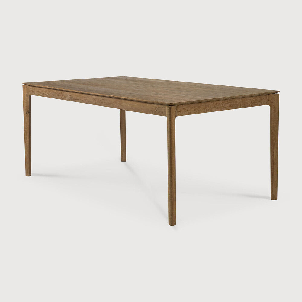 Table de salle à manger Airy en chêne massif avec plateau rectangulaire et cadre ouvert léger pour salle à manger
