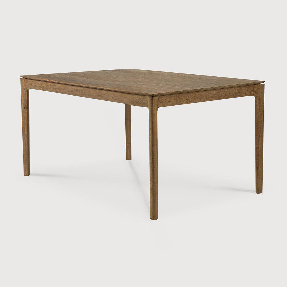Table de salle à manger Airy en chêne massif avec plateau rectangulaire et cadre ouvert léger pour salle à manger