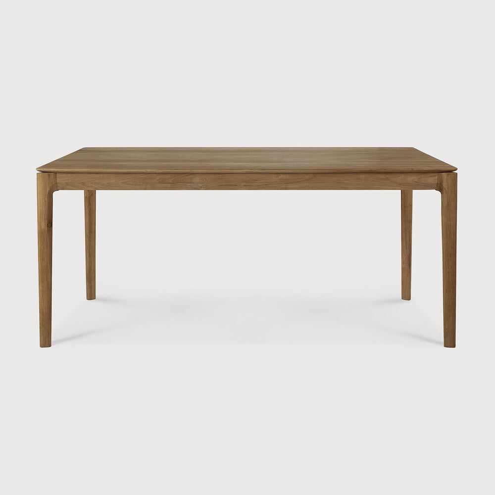 Table de salle à manger Airy en chêne massif avec plateau rectangulaire et cadre ouvert léger pour salle à manger