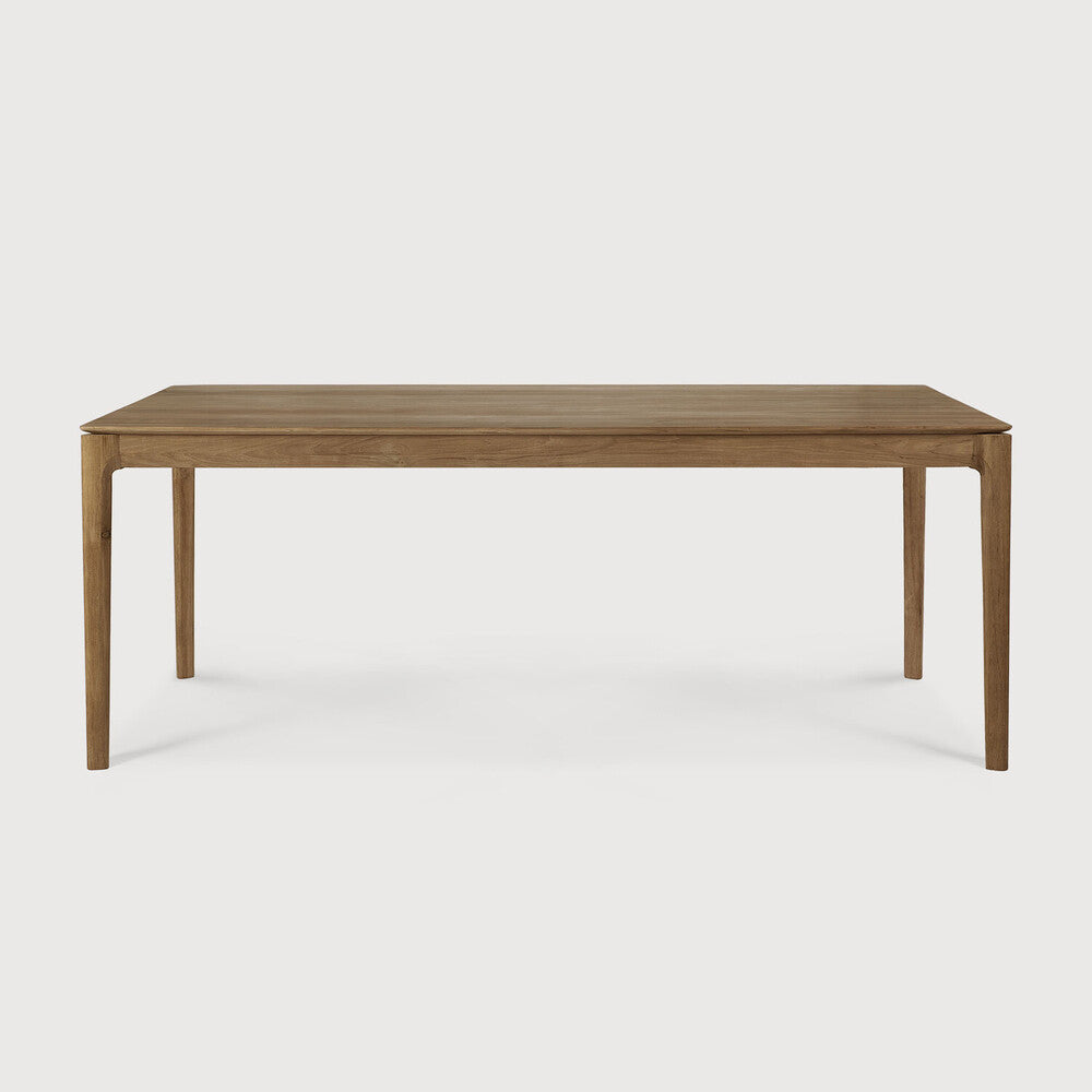 Table de salle à manger Airy en chêne massif avec plateau rectangulaire et cadre ouvert léger pour salle à manger