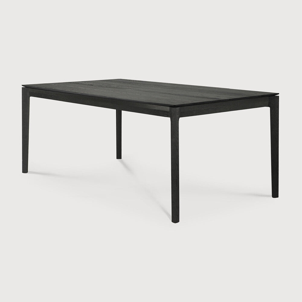 Table de salle à manger Airy en chêne massif avec plateau rectangulaire et cadre ouvert léger pour salle à manger