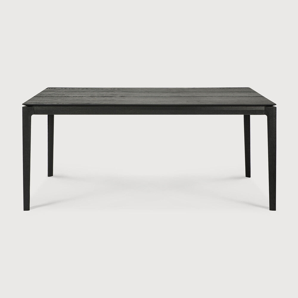 Table de salle à manger Airy en chêne massif avec plateau rectangulaire et cadre ouvert léger pour salle à manger