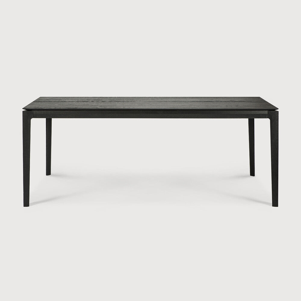 Table de salle à manger Airy en chêne massif avec plateau rectangulaire et cadre ouvert léger pour salle à manger