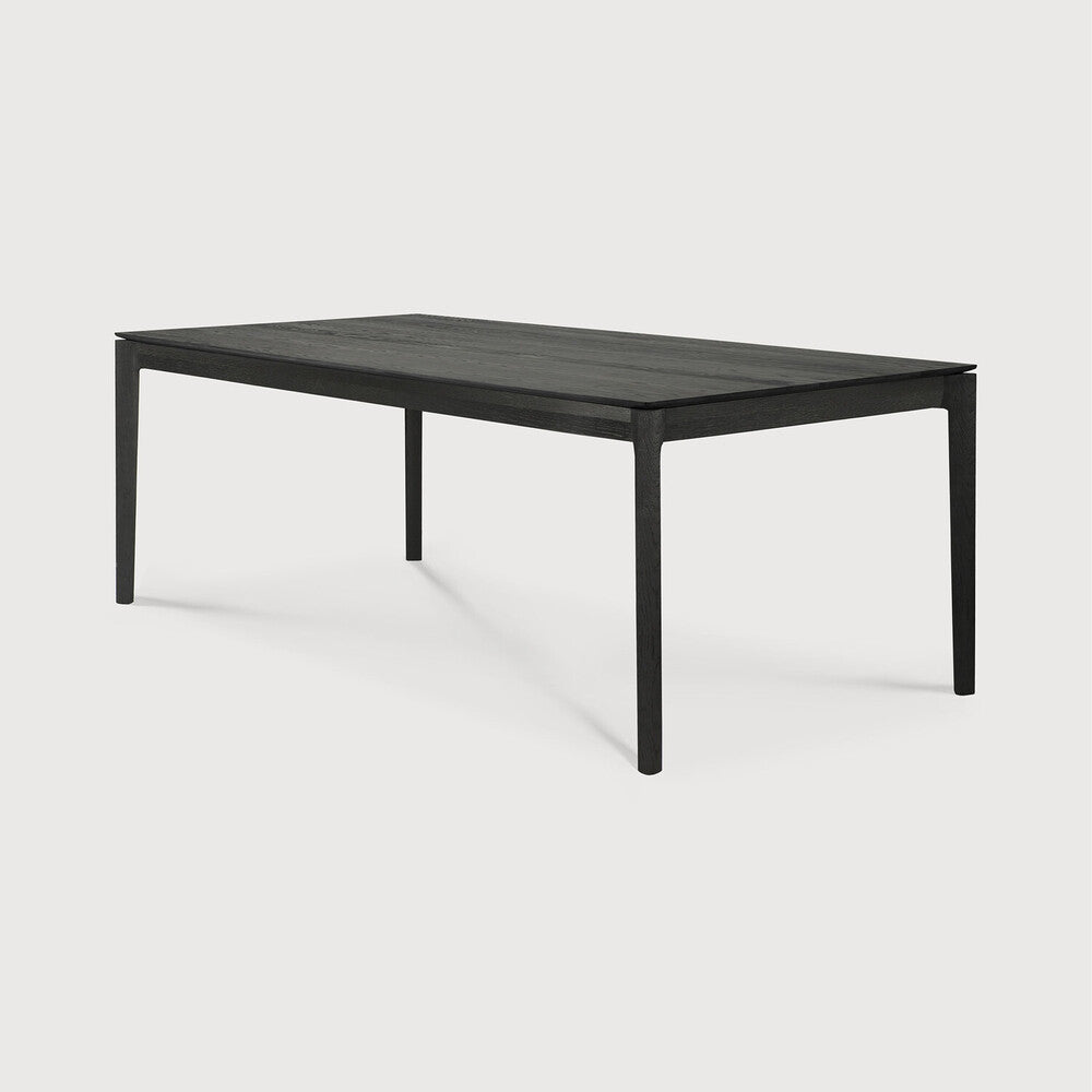 Table de salle à manger Airy en chêne massif avec plateau rectangulaire et cadre ouvert léger pour salle à manger