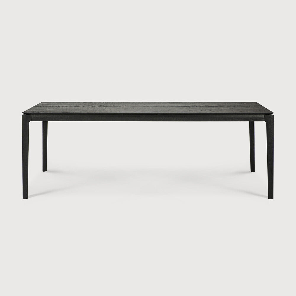 Table de salle à manger Airy en chêne massif avec plateau rectangulaire et cadre ouvert léger pour salle à manger