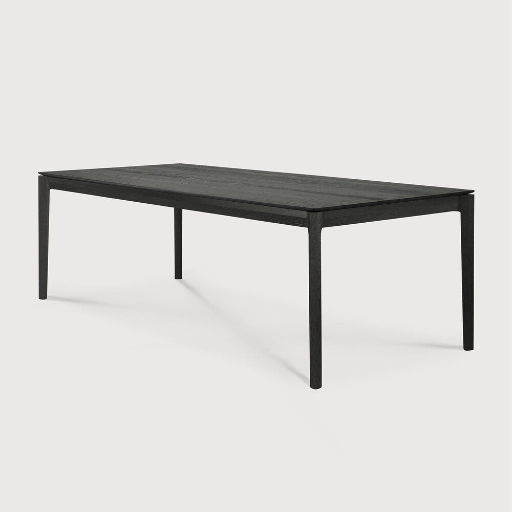Table de salle à manger Airy en chêne massif avec plateau rectangulaire et cadre ouvert léger pour salle à manger