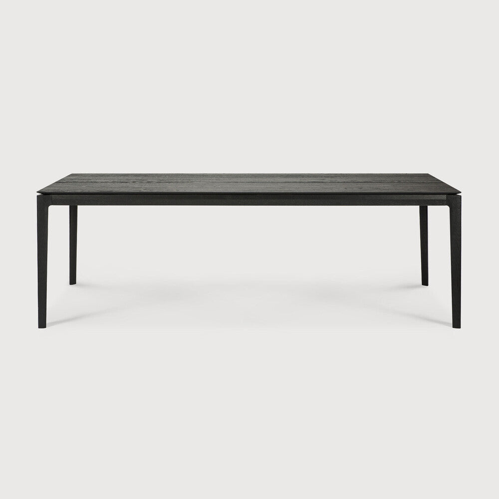 Table de salle à manger Airy en chêne massif avec plateau rectangulaire et cadre ouvert léger pour salle à manger