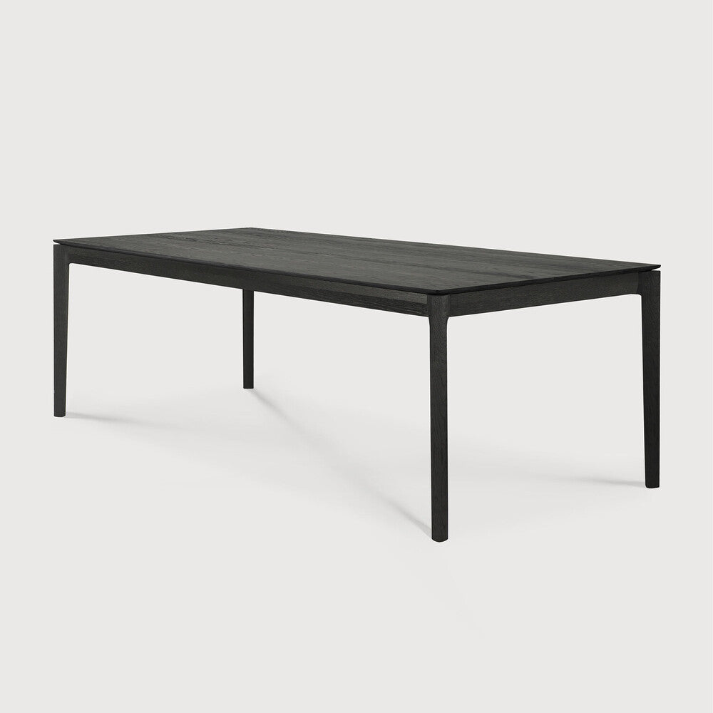 Table de salle à manger Airy en chêne massif avec plateau rectangulaire et cadre ouvert léger pour salle à manger