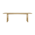 Table de salle à manger contemporaine en chêne massif avec plateau rectangulaire aux bords adoucis