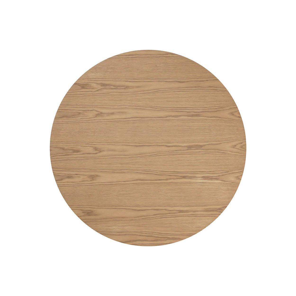 Table basse rustique en placage de chêne avec cannelures verticales et piétement en acier doré pour salon