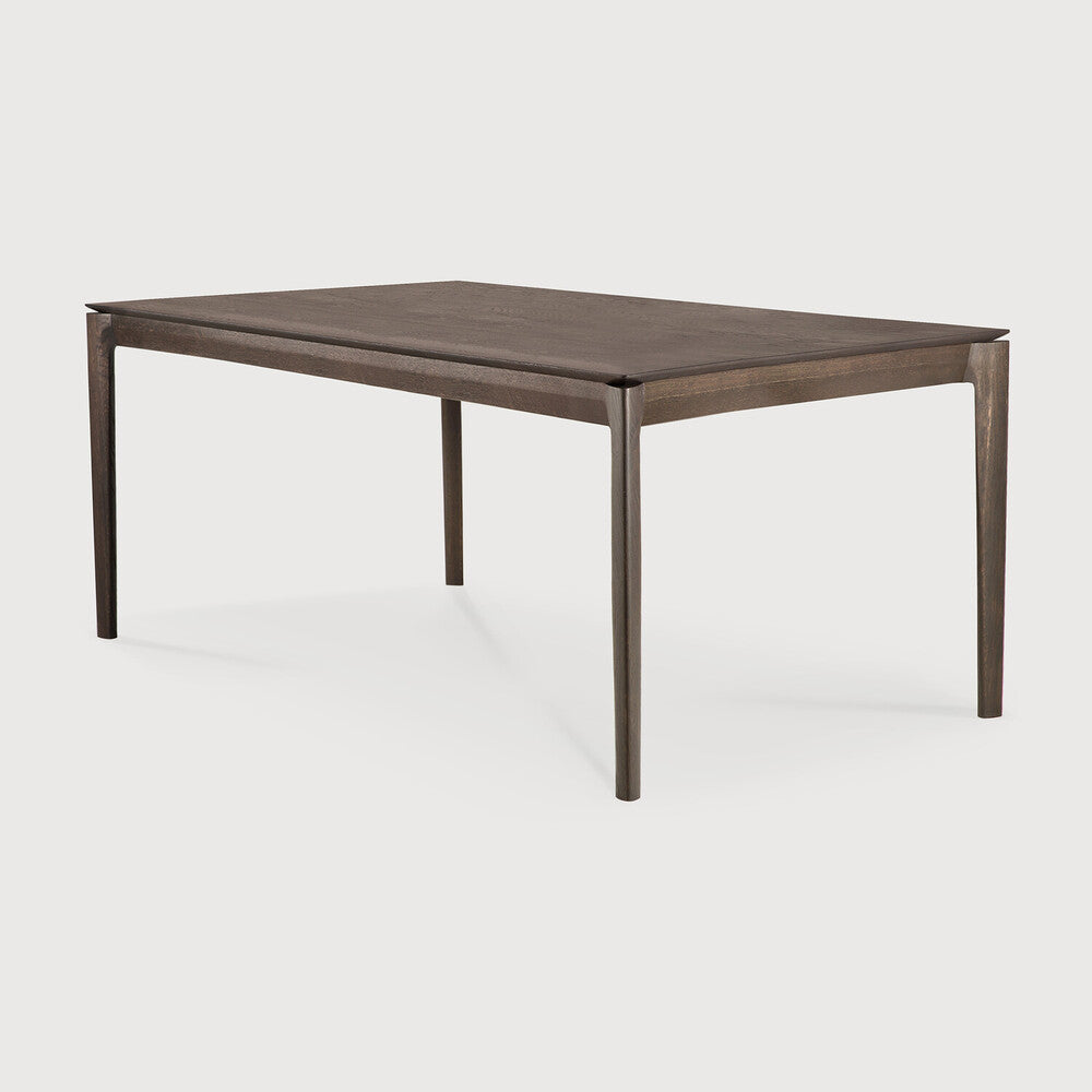 Table de salle à manger Airy en chêne massif avec plateau rectangulaire et cadre ouvert léger pour salle à manger
