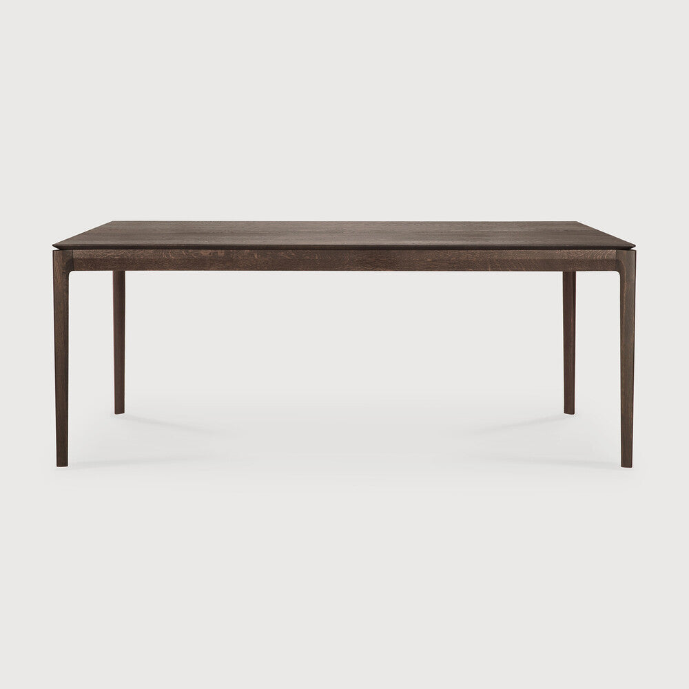 Table de salle à manger Airy en chêne massif avec plateau rectangulaire et cadre ouvert léger pour salle à manger