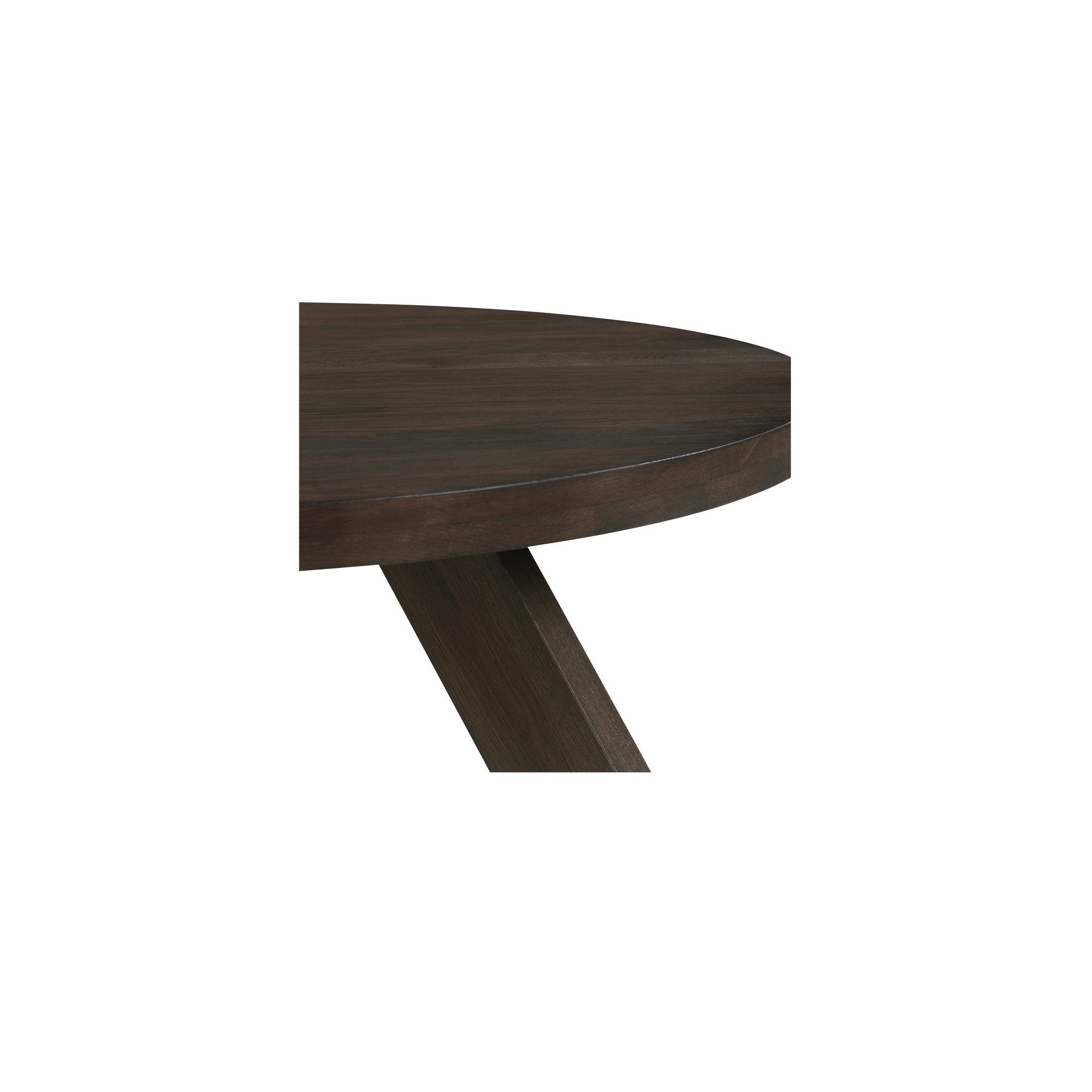 Table Basse Traditionnelle en Chêne Massif avec Plateau Rond et Pied Sculptural Ajoure pour Salon