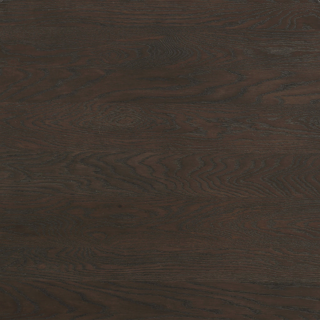 Table Basse Traditionnelle en Chêne Massif avec Plateau Rond et Pied Sculptural Ajoure pour Salon