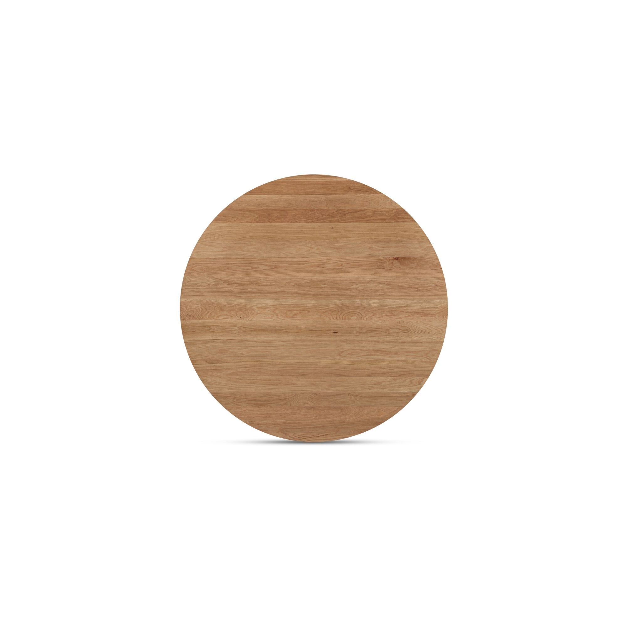 Table Basse Traditionnelle en Chêne Massif avec Plateau Rond et Pied Sculptural Ajoure pour Salon