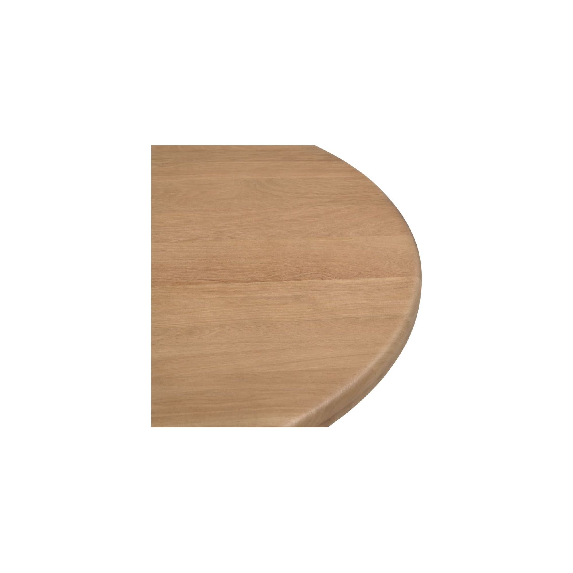 Table basse contemporaine en chêne massif avec plateau rond et pied central torsadé pour salon