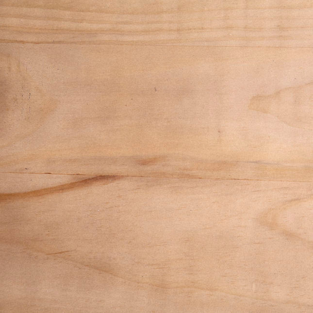 Table de salle à manger moderne « Coastal » en pin recyclé avec plateau rond et veinure organique