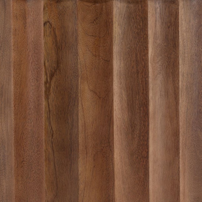 Table d'appoint en travertin organique et bois, avec plateau rond et finition en pierre naturelle pour salon