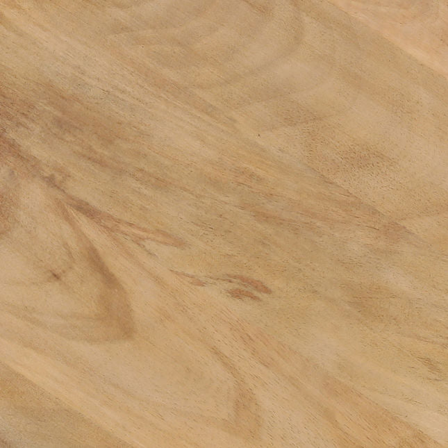 Table d'appoint en bois de manguier naturel avec plateau rond et piédestal minimaliste pour salon