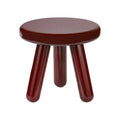 Table d'appoint contemporaine en bois d'hévéa laqué avec plateau rond à bordure courbée et forme inspirée d'un ballon pour le salon