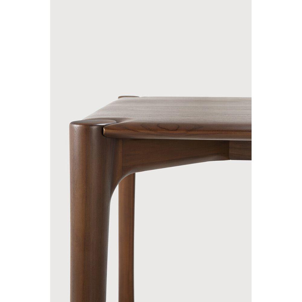 Table de salle à manger organique moderne en bois de chêne avec plateau rectangulaire poli imparfait